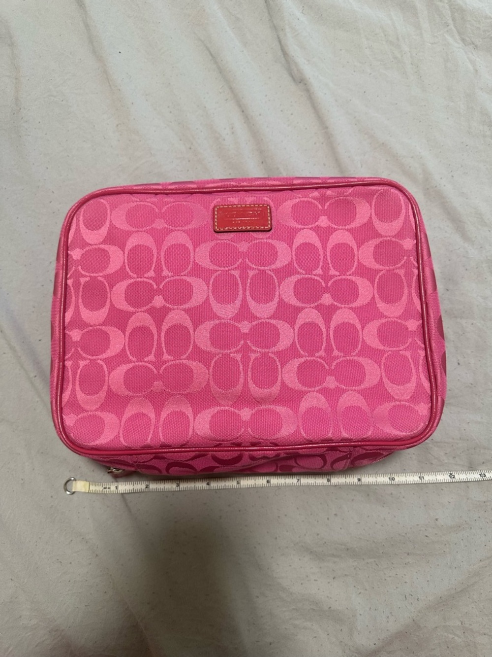 Coach Pink Signature Cosmetic Case